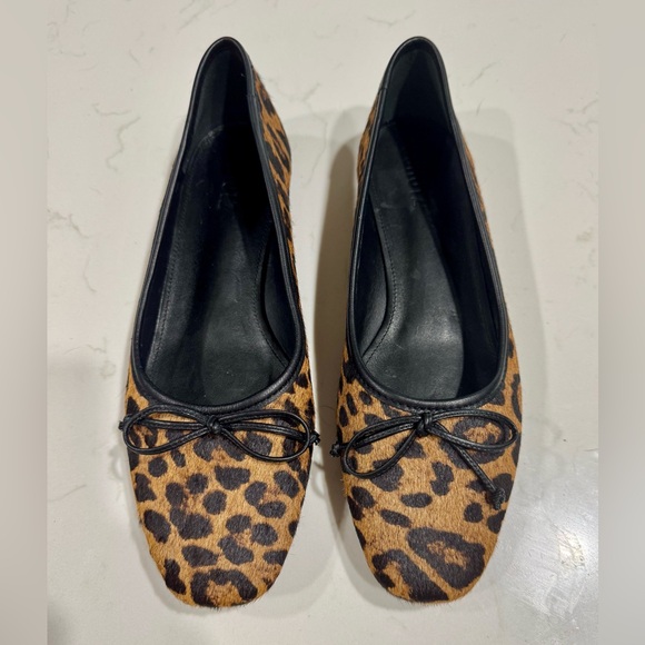 SCHUTZ Animal Print Flats with Black Accents. Only worn once - Picture 1 of 9